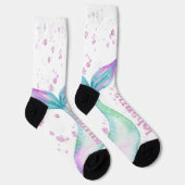 Chaussette Sirène d'aquarelle personnalisée (Droite)