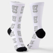 Chaussette Six Seven 6 7 Meme Funny Hands Socks (Angulaire)