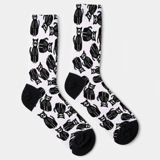 Chaussette Skeleton Cats Halloween (Droite)