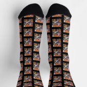 Chaussette Skeleton Design Artwork Abstrait (Haut)