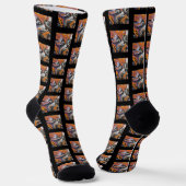 Chaussette Skeleton Design Artwork Abstrait (Angulaire)