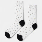 Chaussette Skieurs d'hiver en action Motif (Gauche)