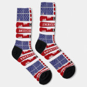Chaussette Skis and Snowflakes USA Flag (Droite)