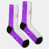 Chaussette SlipperyJoe glisser le drapeau de la fierté violet (Droite)