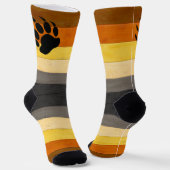 Chaussette SlipperyJoe's Bear Pride drapeau de la texture du  (Angulaire)