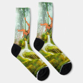 Chaussette SlipperyJoe's deux poilus hommes embrasser le coeu (Droite)