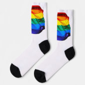 Chaussette SlipperyJoe's drapeau gay pride agitant des couleu (Gauche)