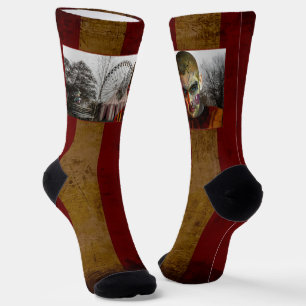 Chaussette SlipperyJoe's Happy Halloween déplaisant visage de