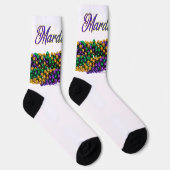 Chaussette SlipperyJoe's Mardi Gras Colliers en perles violet (Droite)