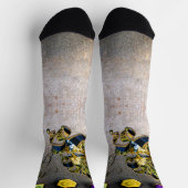 Chaussette SlipperyJoe's Mardi Gras Masque violet or vert bl (Haut)