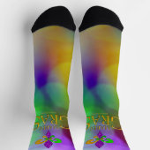 Chaussette SlipperyJoe's Mardi Gras violet or vert fleur-d (Haut)