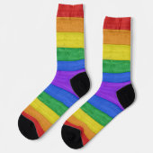 Chaussette SlipperyJoe's orgueil drapeau en bois horizontal a (Gauche)