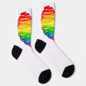 Chaussette SlipperyJoe's orgueil griffé dessin en forme de co (Droite)