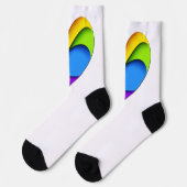 Chaussette SlipperyJoe's orgueillement coeur courbes forme 3D (Gauche)