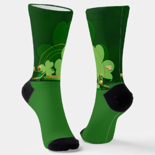 Chaussette SlipperyJoe's Saint Patrick's Day trèfle à trois f
