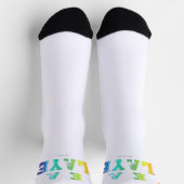 Chaussette SlipperyJoe's Team Player mots gradient rainbow c (Haut)