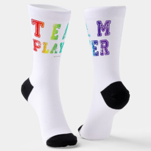 Chaussette SlipperyJoe's Team Player mots gradient rainbow c