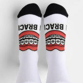 Chaussette Smiley Brace Sticker amusant - Lèvres colorées (Haut)