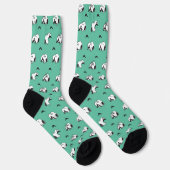 Chaussette Snoopy Moustaches et Motif Turquoise (Droite)