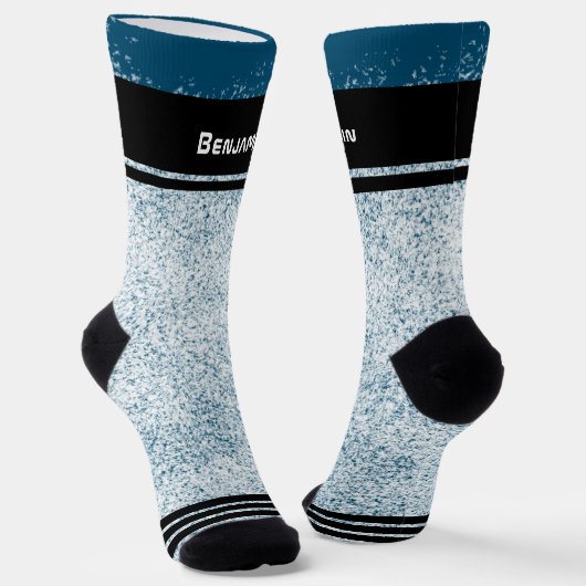 Chaussette Snowflakes Winter Blue Nom sportif (Angulaire)