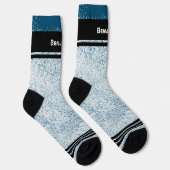 Chaussette Snowflakes Winter Blue Nom sportif (Droite)