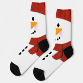 Chaussette Snowman Avec Écharpe Rouge Noël (Gauche)