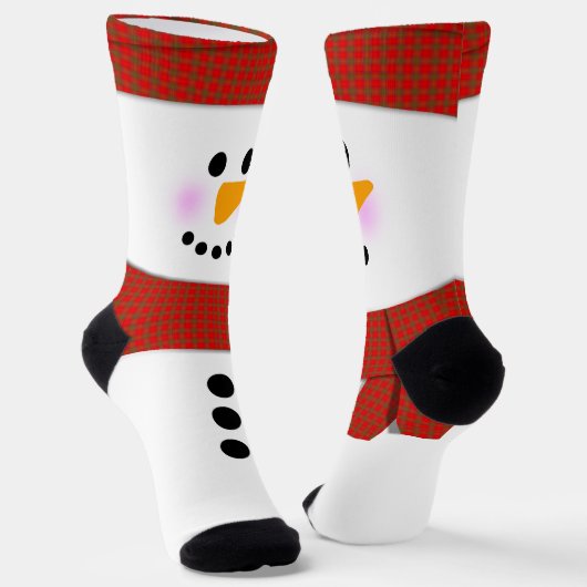 Chaussette Snowman Avec Écharpe Rouge Noël (Angulaire)