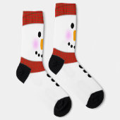 Chaussette Snowman Avec Écharpe Rouge Noël (Droite)