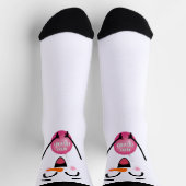 Chaussette Snowman Merry Christmas Cute Smiling Face Winter (Haut)