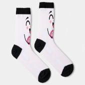 Chaussette Snowman Merry Christmas Cute Smiling Face Winter (Droite)