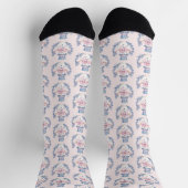 Chaussette Snowman rose et bleu (Haut)