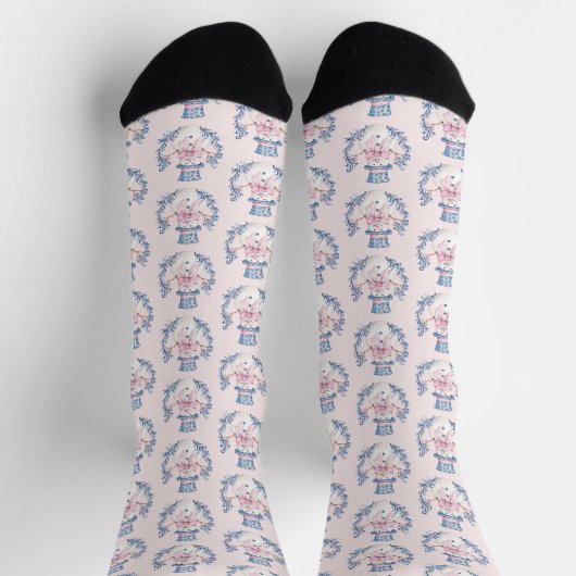 Chaussette Snowman rose et bleu (Haut)