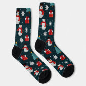 Chaussette Snowmen Christmas Trees Unisex Crew Sock (Droite)