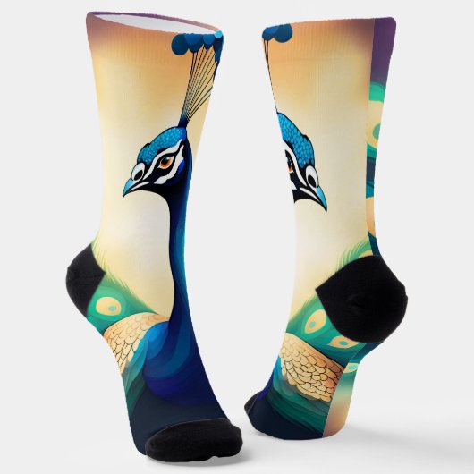 CHAUSSETTE SOCK BLEU GOLD PEACOCK (Angulaire)