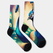 CHAUSSETTE SOCK BLEU GOLD PEACOCK (Droite)