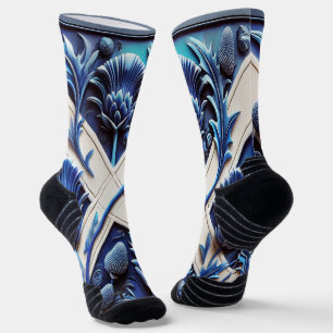 Chaussette Sock d'équipage sportif avec soie écossaise