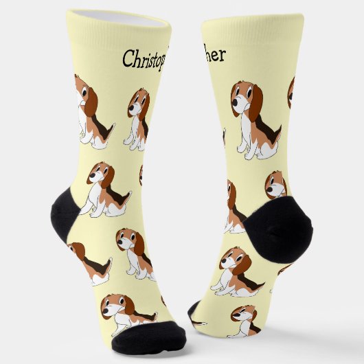 Chaussette Socks Beagle Dog Design (Angulaire)