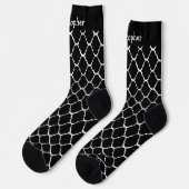 Chaussette Socks Black Moroccan Pattern Design (Gauche)