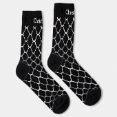 Chaussette Socks Black Moroccan Pattern Design (Droite)