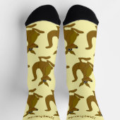 Chaussette Socks Brown Kangaroo Design (Haut)