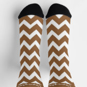 Chaussette Socks Brown Zig Zag Design (Haut)