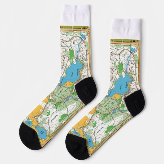 Chaussette Socks -  Central park orienteering map (Gauche)