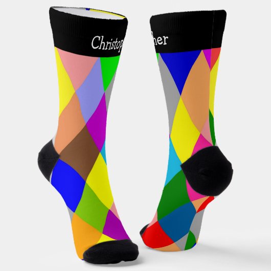 Chaussette Socks Colourful Diamonds Design (Angulaire)