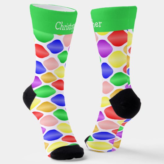 Chaussette Socks Colourful Ovals Design (Angulaire)