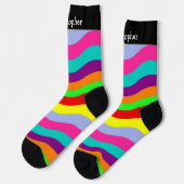 Chaussette Socks Colourful Wavy Stripes Design (Gauche)