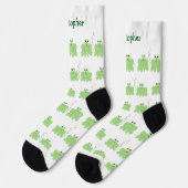 Chaussette Socks Frogs And Dragonfly Design (Gauche)