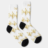 Chaussette Socks Gold Butterfly Design (Droite)
