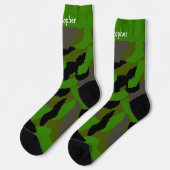 Chaussette Socks Green Camouflage Design (Gauche)