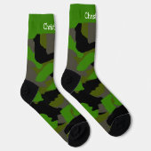 Chaussette Socks Green Camouflage Design (Droite)
