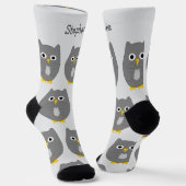 Chaussette Socks Grey Owl Design (Angulaire)